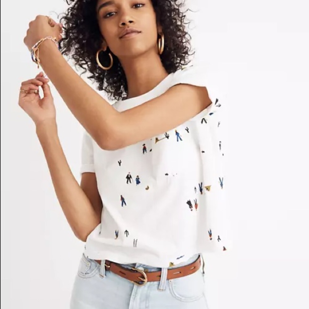 Madewell Easy Crop Tee in El Rancho Print